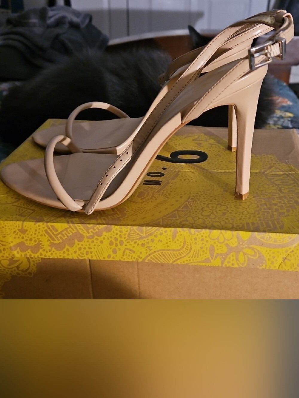 Mix No. 6 Nude Nappa PU Heels Shoe Box - Picture 3 of 4